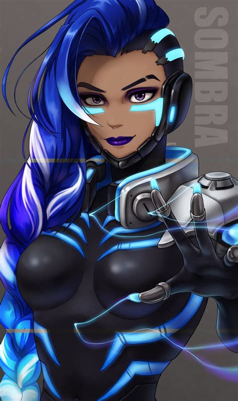 Sombra And Cyberspace Sombra Overwatch And 1 More Drawn By Zerozero