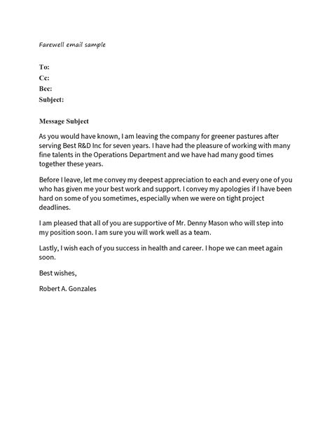 Heartfelt Goodbye Letter To Boss Onvacationswall Com