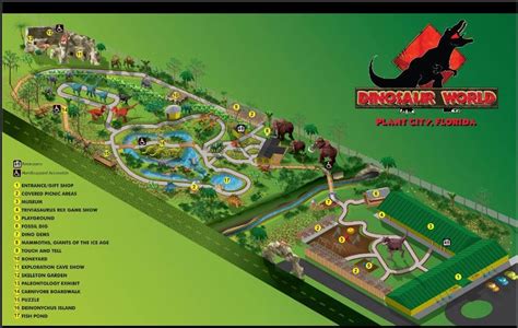 Dinosaur World, FL | Escape Key Graphics | Illustration Illustrated Map Design | Illustrated map