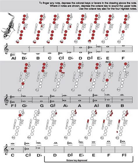 Alto Saxophone Finger Chart For Beginners Pdf