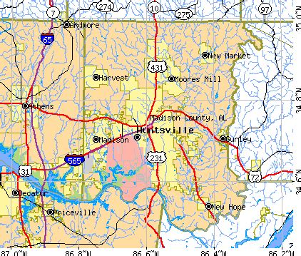 Map Of Madison County Alabama World Map