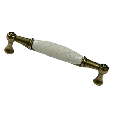 Buy Cabinet Handle - 108mm - Light Beige & Antique Brass Finish Online in India | Benzoville