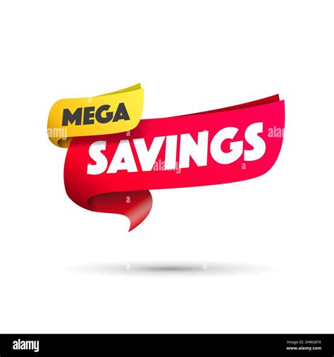 Mega Savings Shopping Vector Label Stock Vector Image & Art - Alamy