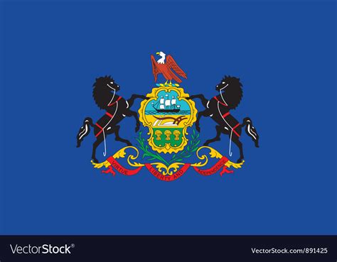 Pennsylvania Flag Royalty Free Vector Image Vectorstock