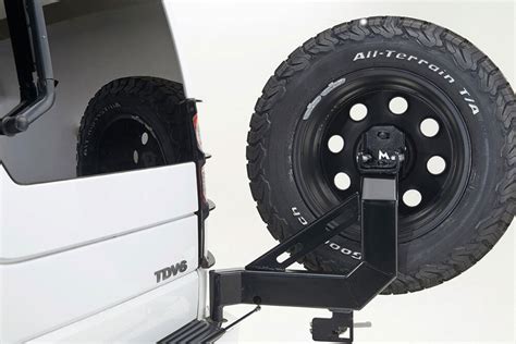 Swing Away Spare Wheel And Tire Carrier By Terrafirma For Land Rover