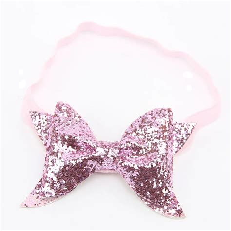 Pink Baby Headband Glitter Bow Headband For Children Adult Glitter