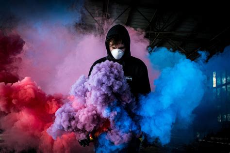 Maybe you would like to learn more about one of these? Boy With Smoke Bomb Colorful 5k, HD Photography, 4k ...