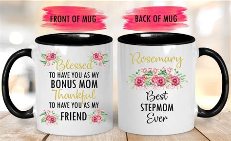 Custom Coffee Mug For Stepmom Gift For Step Mother Mothers Day Present Stepmom Gift Custom Best