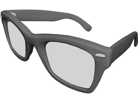 Rayban Type Glasses 3d Model 3dcadbrowser