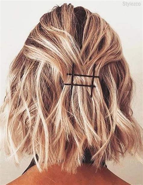 Prettiest Bobby Pins Hairstyles For Short Hair In Bobby Pin
