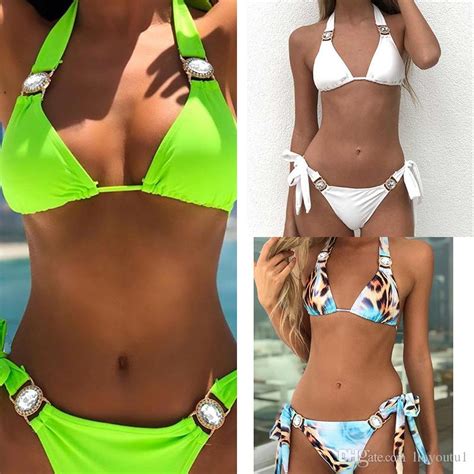Andie dit que le début bien connu des maillots de bain dit oui. Acheter 2020 Strass Maillot De Bain Femme Bikinis Cristal ...