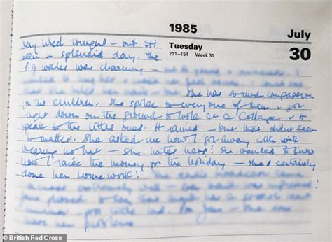 Never Before Seen Diary Entry About Meeting Princess Diana Princess Diana Diana British Red