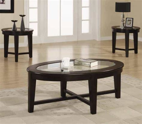 3 Piece Occasional Table Set With Tempered Glass Insert All Nations