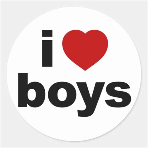 I Love Boys Sticker