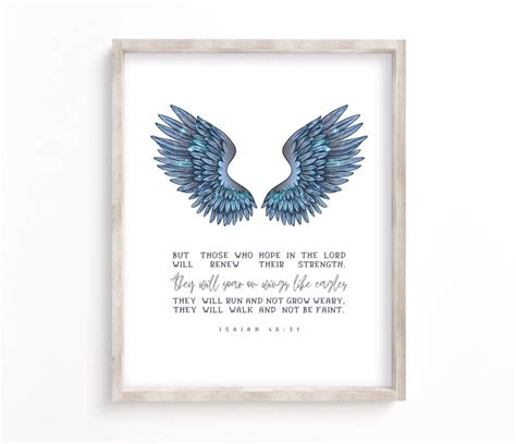 Soar On Wings Like Eagles Biblical Wall Art Bible Verse Etsy