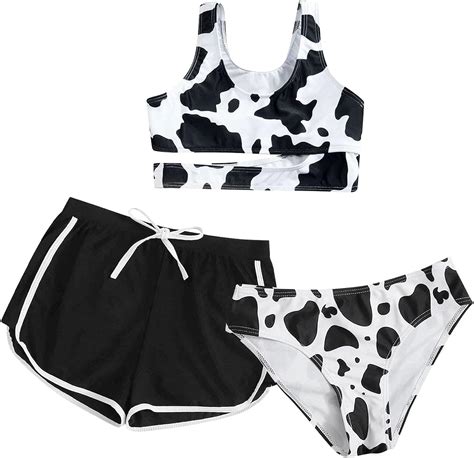 Buy Lisfsa Baby Girl Swimwear Cow Print Sleeveless Tops Swimsuit