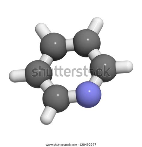Pyridine Molecule Chemical Structure Pyridine Foul Stock Illustration