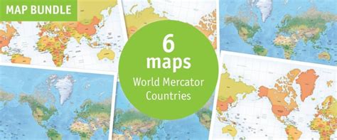 🌎 Vector Map World Mercator Europe Africa One Stop Map
