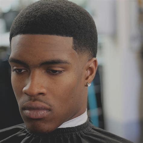 Short Tapered Hairstyles Black Men Wavy Haircut