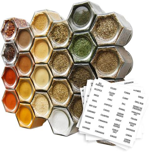 Gneiss Spice Everything Pantry Spice Kit Large Magnetic Jars Filled