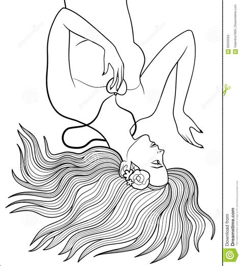 Girl Lying Down On The Ground Stock Vector Illustration Of