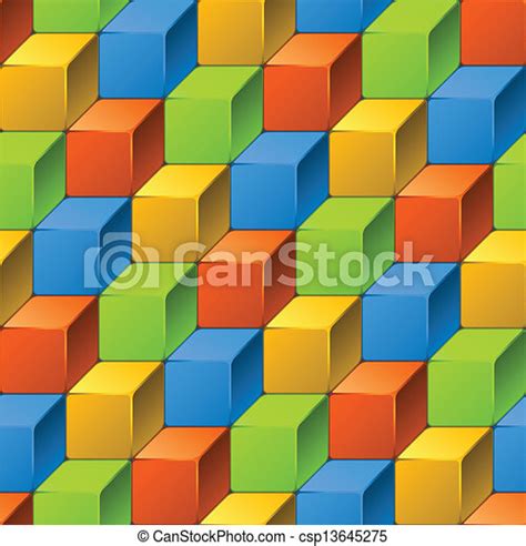 Abstract Seamless Pattern Of Cubes Canstock