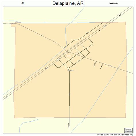 Delaplaine Arkansas Street Map 0518010