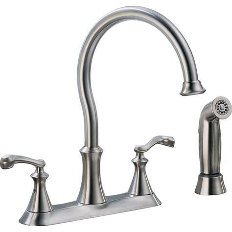 And if you need your kitchen sink faucet installed, let one of our dependable service professionals install it for you. Delta Vessona 2-Handle Standard Kitchen Faucet with Side ...
