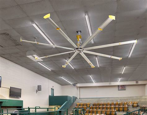 Big Ass Fans 12 Yellow And Silver Aluminum Indoor Shop Ceiling Fan 110 125v