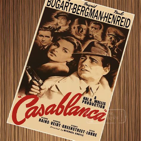 Casablanca 1942 Wwii Classic Movie Film Retro Vintage Poster Canvas