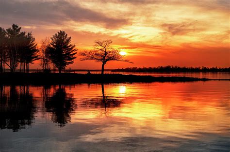 Detroit Point Calm Spring Sunset Photograph By Ron Wiltse Fine Art