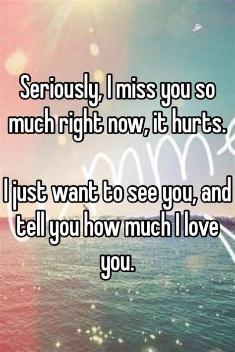 This is just an expresion of my heart, i wanna shout aloud that i miss you so much. Seriously, I miss you so much right now, it hurts. I just ...