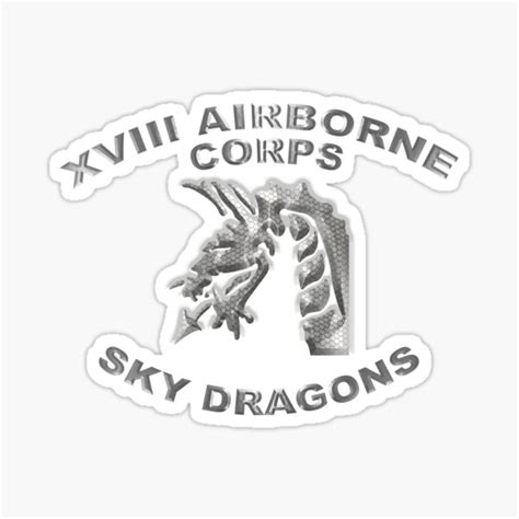 Xviii Airborne Corps Sky Dragons Sticker For Sale By Soldieralways
