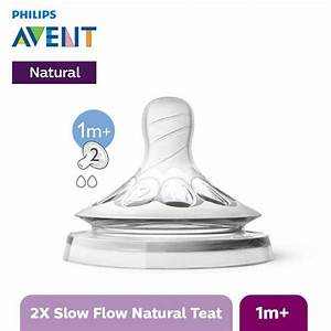 Philips Avent Natural Teat Slow Flow 1m 2pcs