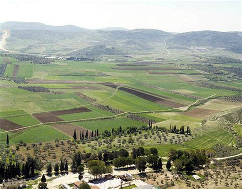 Israel Aerial View Of Cultivated Fields In The Jezreel Valley
