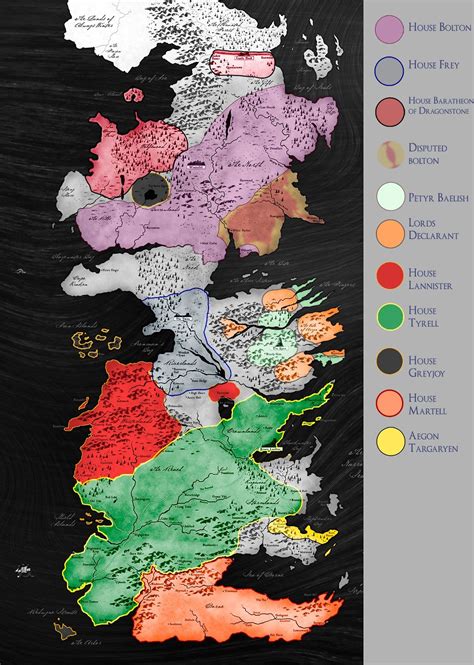 Current Political Map Of Westeros Maps And Charts Pinterest Tvs