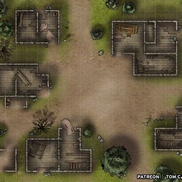 Into The Wilds Ruins Free Bundle Tom Cartos On Patreon Ruins Village Map
