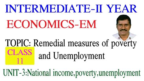 Remedial Measures Of Poverty And Un Employment Poverty Unemployment