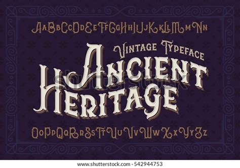 Vintage Vector Font Elegant Royal Typeface Stock Vector Royalty Free
