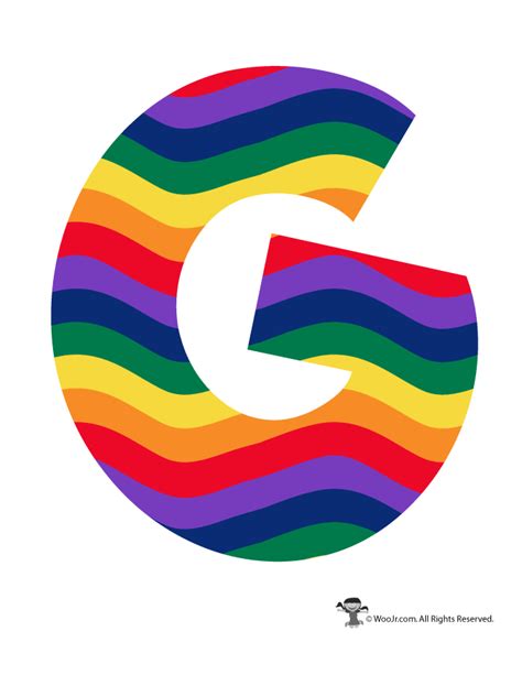 View all coloring pages from letters and alphabet category. Rainbow Letter G | Woo! Jr. Kids Activities
