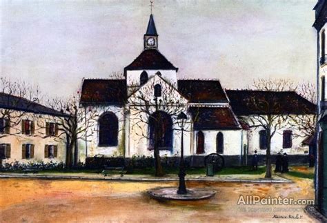 Maurice Utrillo Eglise Daulnay Sous Bois Seine Saint Denis Oil
