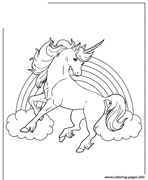 Unicorn is a mythical and legendary creature that originated from european fables. Unicorn Horse With Rainbow For Girls Coloring Pages Printable