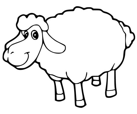 Smiling Sheep Coloring Page Free Printable Coloring Pages