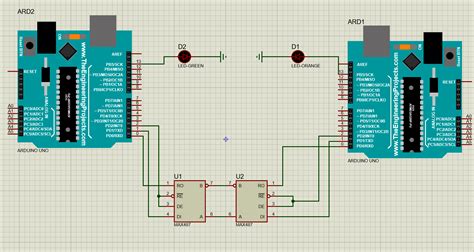 Uart To Rs Communication Between Two Arduinos Electrical Engineering Stack Exchange