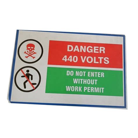 Rectangular White Yellow And Green Safety Sign Board For Industrial At