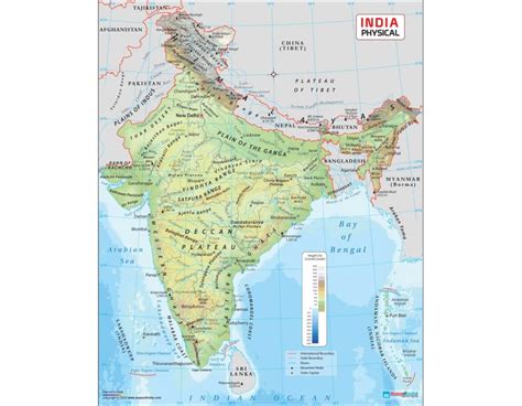Buy Topographic Map Of India