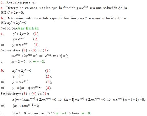 Cálculo21 Solución De Una Ecuación Diferencial De Primero Y Segundo