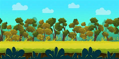 For design game, websites and mobile phones, printing. Cartoon Forest Landscape ~ Illustrations ~ Creative Market