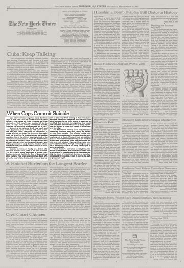 Opinion When Cops Commit Suicide The New York Times