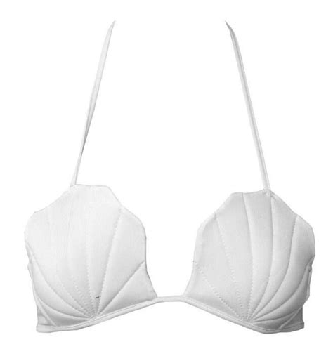 Shell Bikini Padded Stretchable Halter 216155 Seashell Bra Shell Bikini Bikini Tops